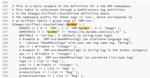 Embedded metadata 13