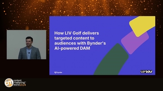 Bynder Session with LIV Golf - Content Marketing World 2024