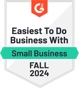 Badge G2 Easiest To Do Business With Small Business Fall 2024