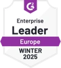 Badge G2 Enterprise Leader Europe Fall 2024